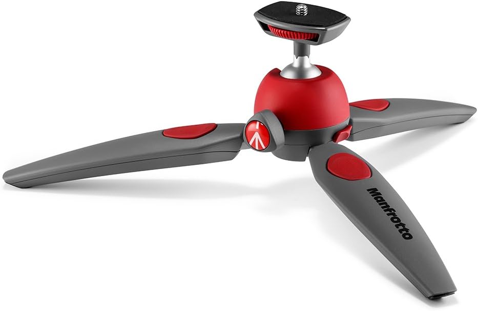Manfrotto MTPIXIEVO-RD Pixi Evo Mini-Stativ (2 Segment) rot Rot Single, Rot Single
