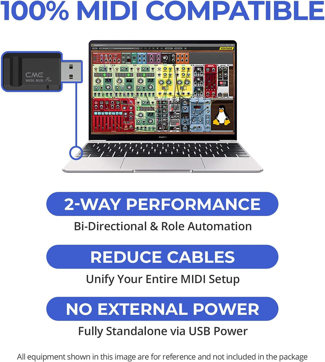 CME WIDI Bud Pro - Bluetooth-MIDI-Schnittstelle für iOS, MacOS, Windows, Android, ChromeOS, Linux, P