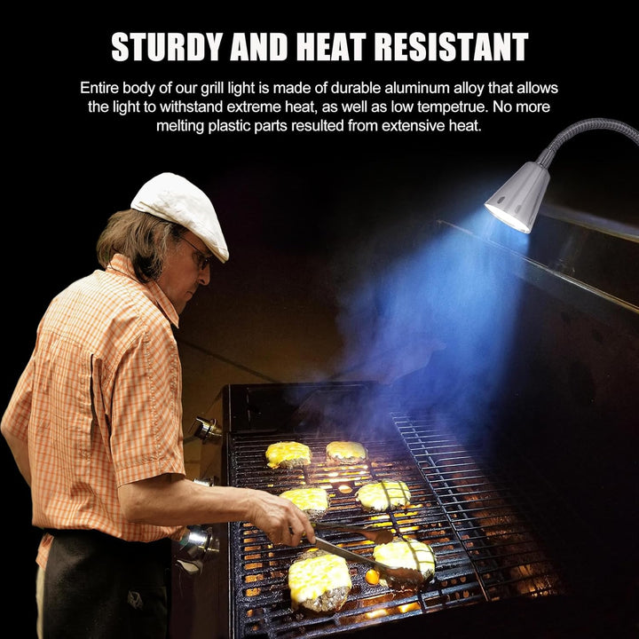 RUNQIN Grill Licht,Magnetischer 360° Flexibel Grilllampe Grillbeleuchtung LED zubehör Verstellbare O