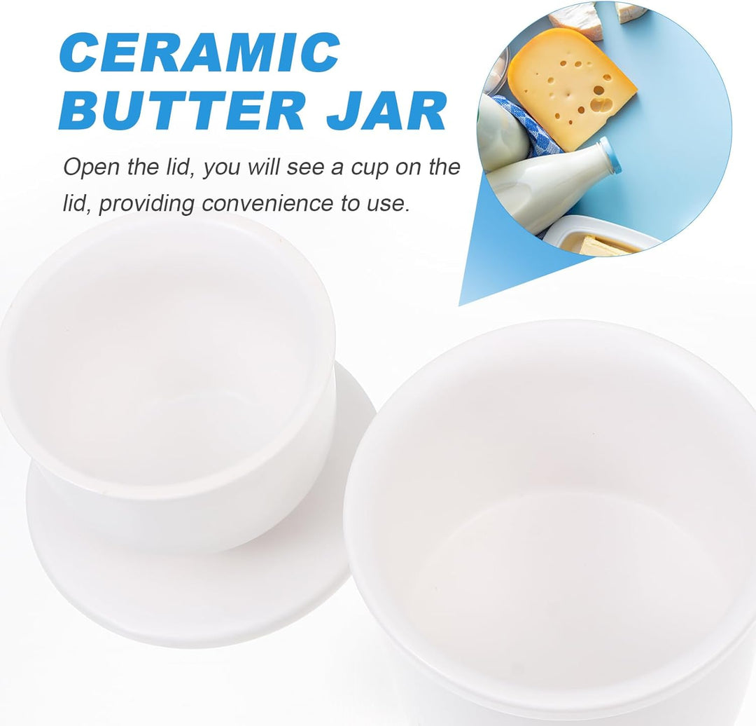 BESTonZON Porzellan Butter Keeper Crock Französisch Butter Dish mit Deckel Keramik Butter Container