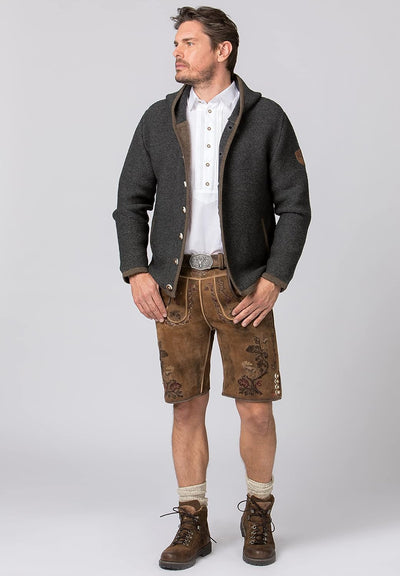 Stockerpoint Herren Alex Trachtenstrickjacke, 48 Anthrazit