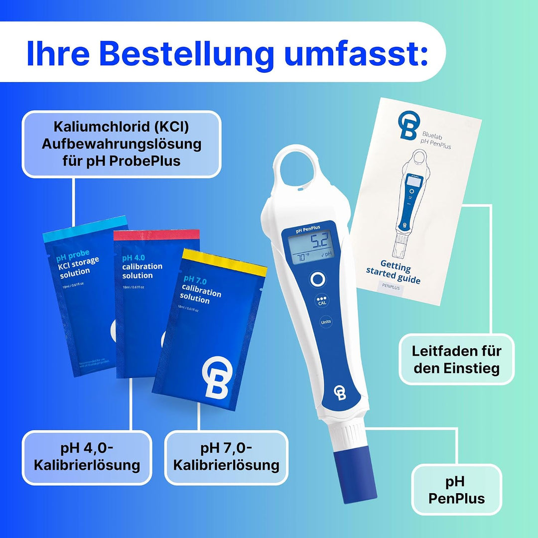 Bluelab pH PenPlus – pH- und Temperaturmessgerät mit austauschbarer Sonde, IP68 wasserdicht, beleuch