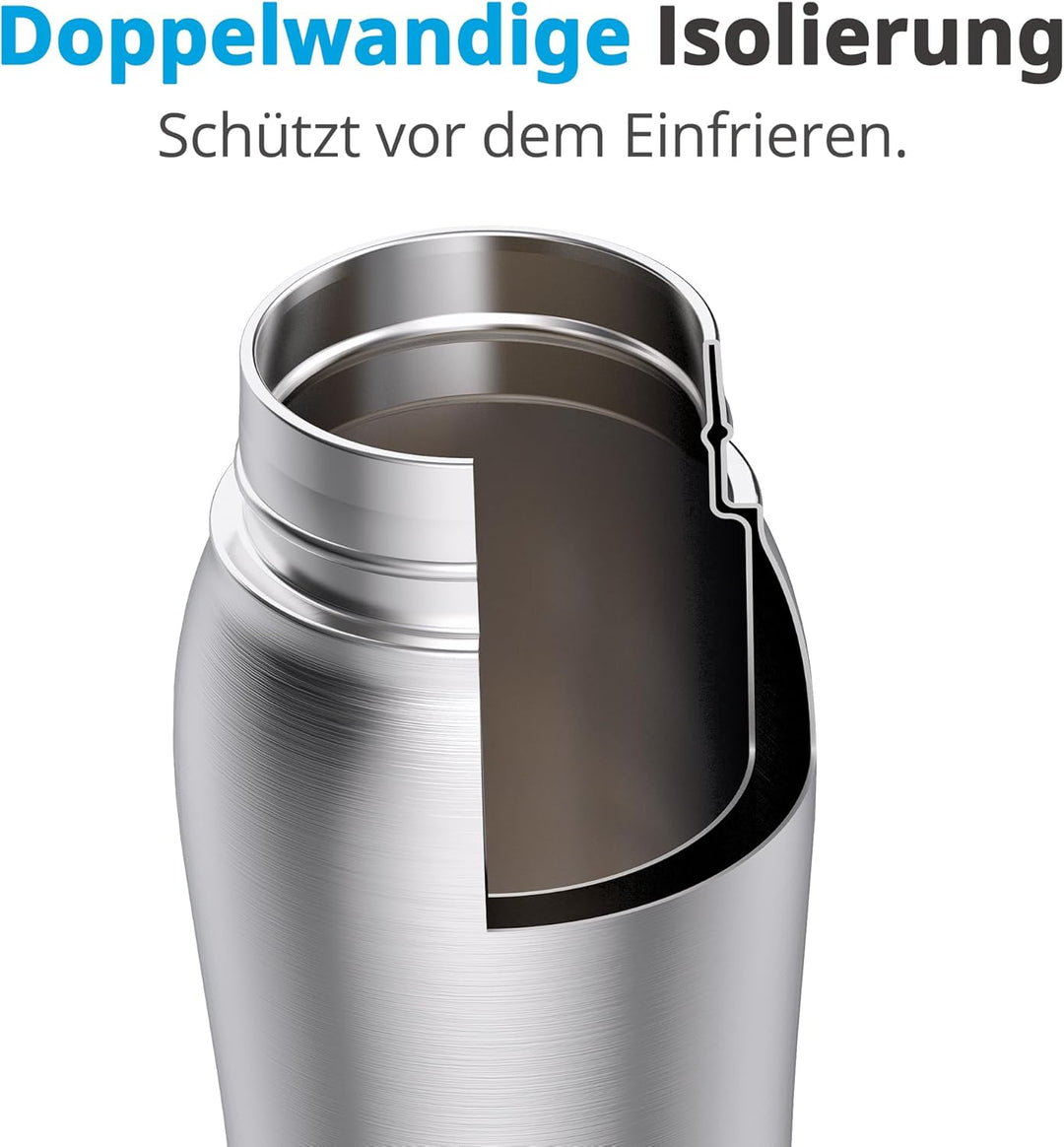 Petace Hunde Trinkflasche für Unterwegs, 750 ml Isolierte Edelstahl Hundetrinkflasche, Tragbare Wass