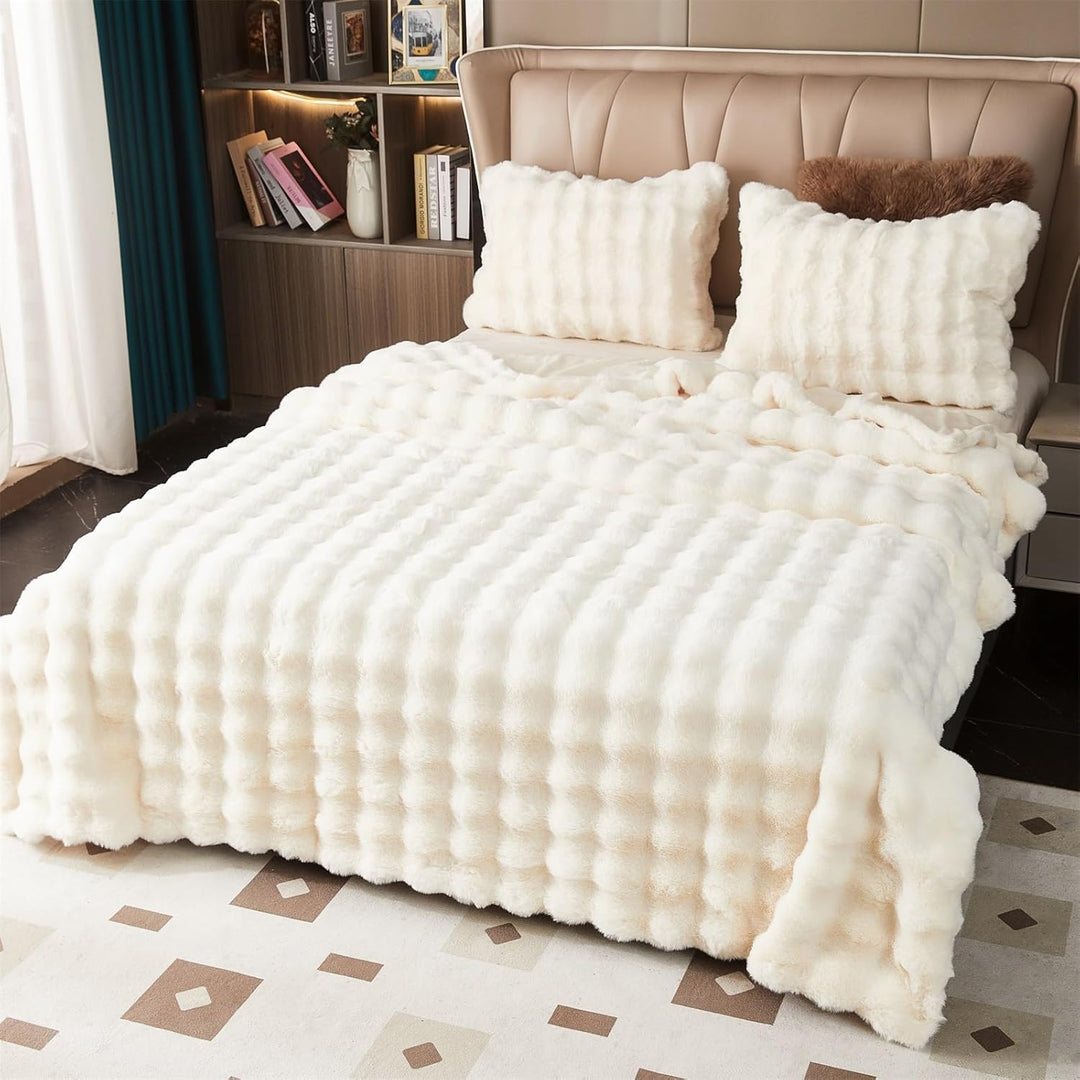 GKXLH Kuscheldecke Flauschig - Weiche Plüsch Kuscheldecke, Fuzzy Kuschelig Flauschige Decke, Dicke 1