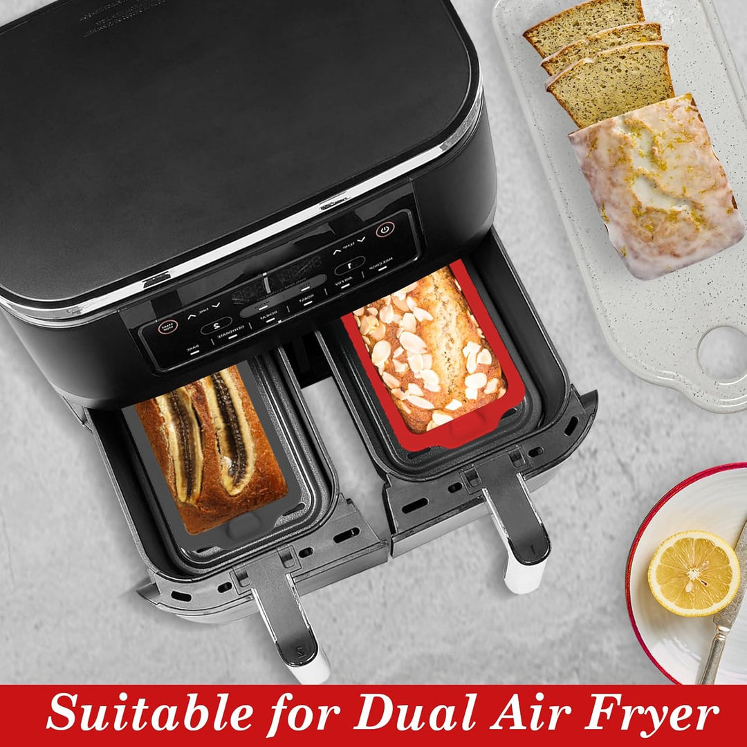 webake Brotbackform Klein für Heissluftfritteuse Silikonform 2 Stück Air Fryer Silikon Kastenform Ai