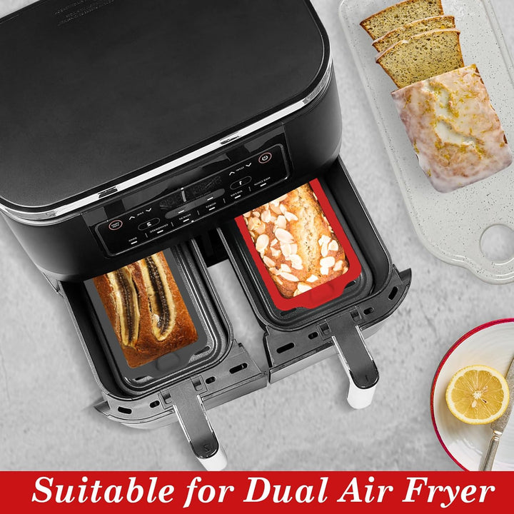 webake Brotbackform Klein für Heissluftfritteuse Silikonform 2 Stück Air Fryer Silikon Kastenform Ai