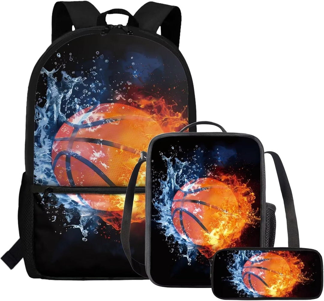 Renewold School Backpack Set 3Pcs with Lunch Box Pencil Case Girls Backpacks Ages 6-18 Portable Lunc