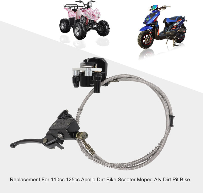 GOOFIT Vordere Scheibenbremse Bremsanlagen Ersatz für 110cc 125cc Apollo Dirtbike Roller Moped ATV P