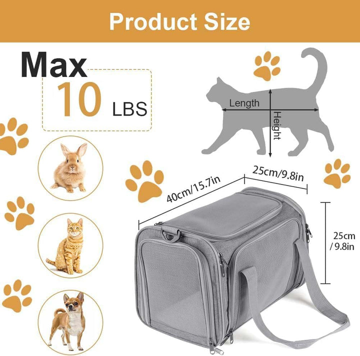 Hundebox faltbar, Hundetransportbox, Transporttasche für Katze Hund für Reise Auto Flugzeug, Leicht