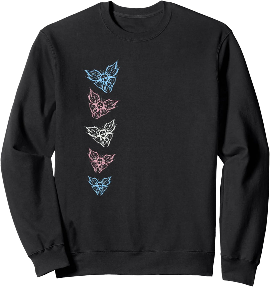 Subtile Transgender FTM MTF Goth Butterfly Trans Pride Flagge Sweatshirt