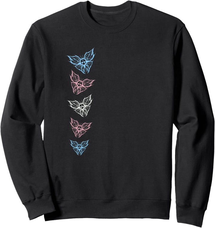 Subtile Transgender FTM MTF Goth Butterfly Trans Pride Flagge Sweatshirt