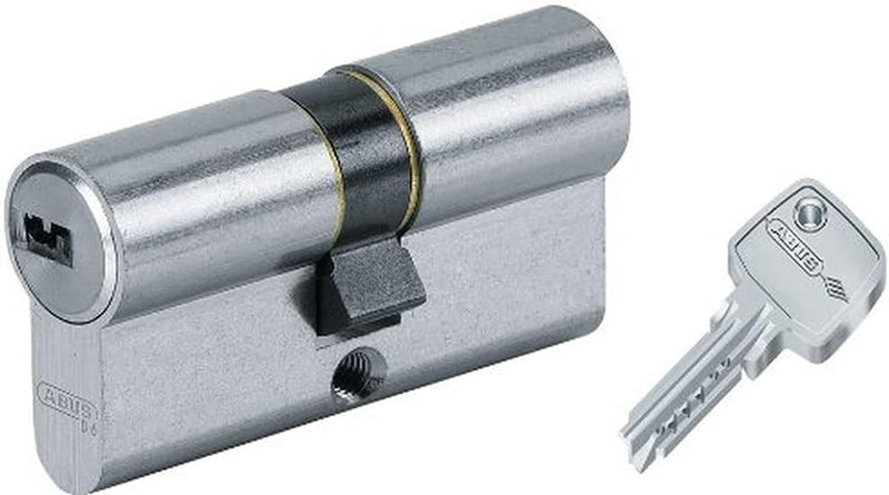 ABUS Türzylinder D6N - Schliesszylinder für Wohnungstüren, vernickelt, 30x70 mm - 33939 30x70 mm Ver