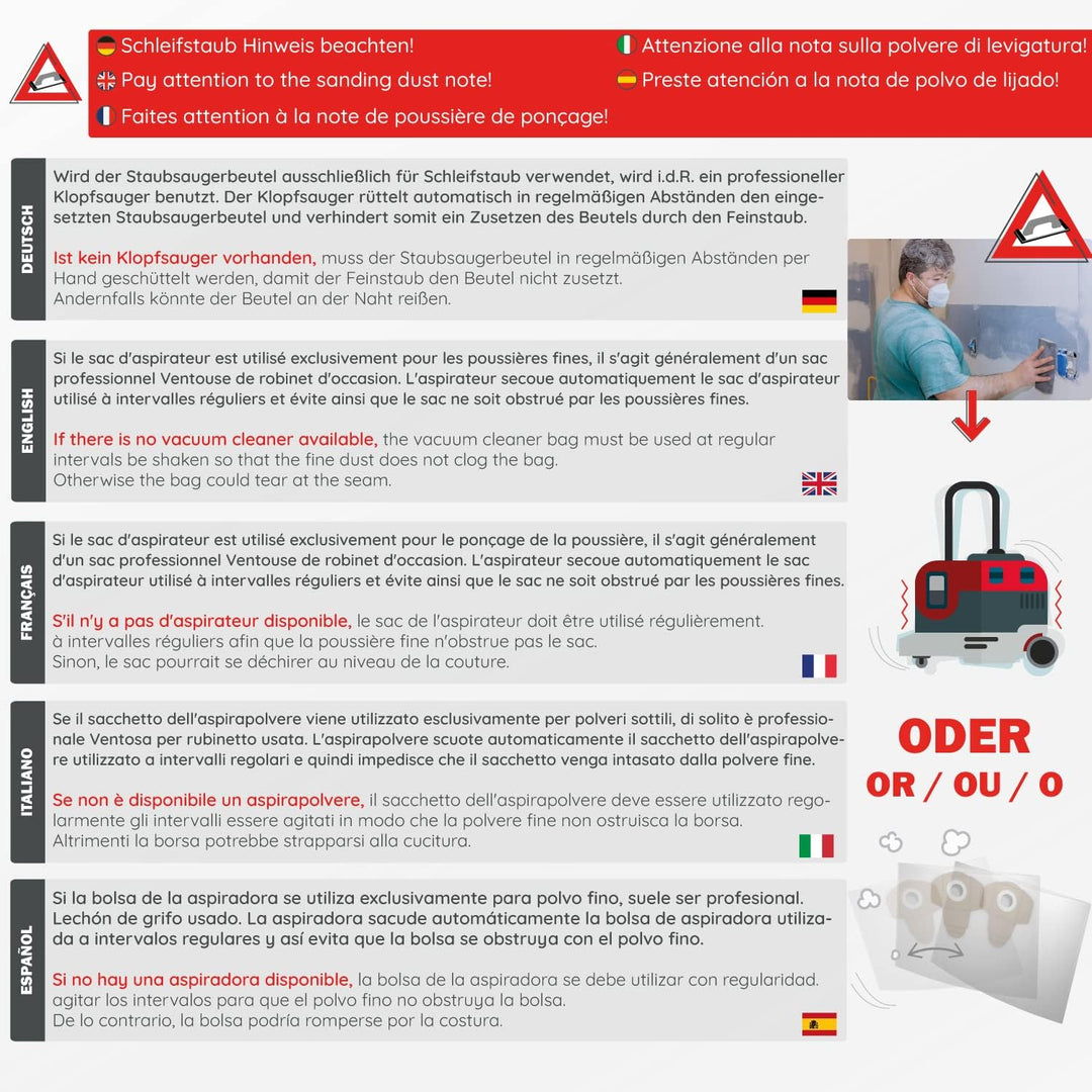 McFilter | 20 Staubsaugerbeutel 30l kompatibel mit ALLEN Einhell Staubsauger | geeignet für Einhell