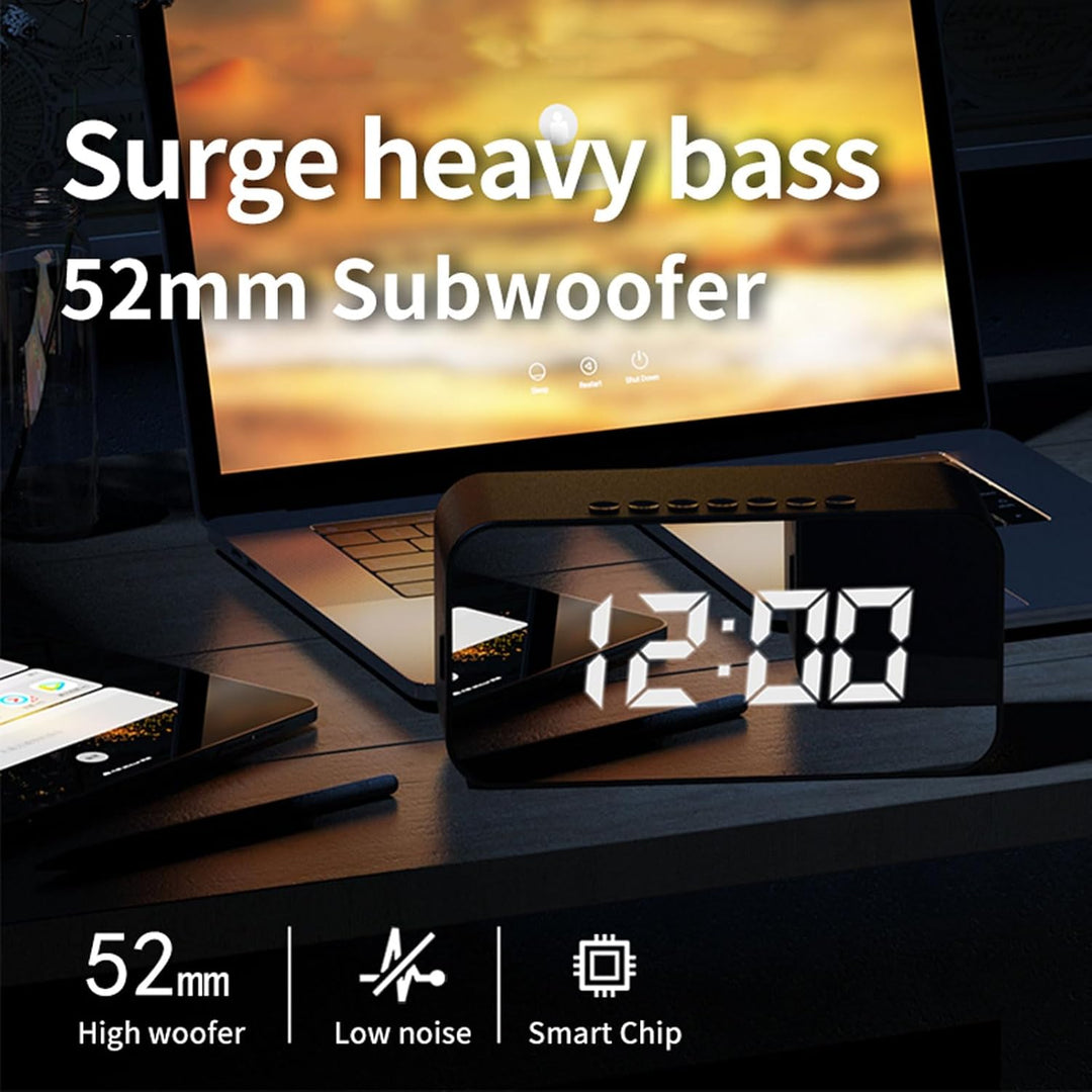 Digitaler Wecker Mit Bluetooth-Lautsprecher, Wecker, Radiowecker Für Schlafzimmer, Stereo-Sound, Ger