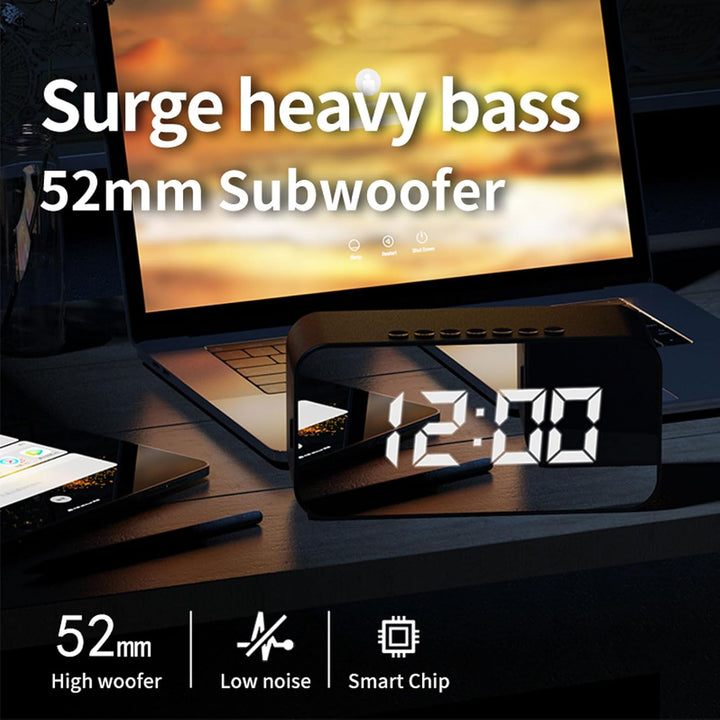 Digitaler Wecker Mit Bluetooth-Lautsprecher, Wecker, Radiowecker Für Schlafzimmer, Stereo-Sound, Ger