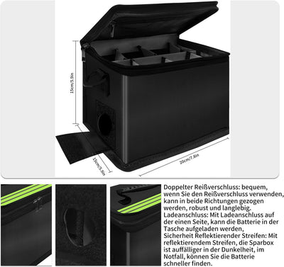 Lipo Safe Bag Feuerfeste, verbesserte Sechs Schichten, feuerbeständig bis 2000 °C – wasserdichte, ex