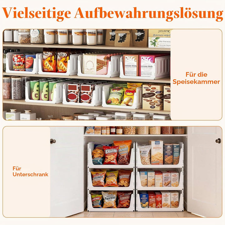 Lifewit 8er Set Stapelbare Kleiderschrank Organizer, Ausziehbar Kunststoff Ordnungssystem für Schran