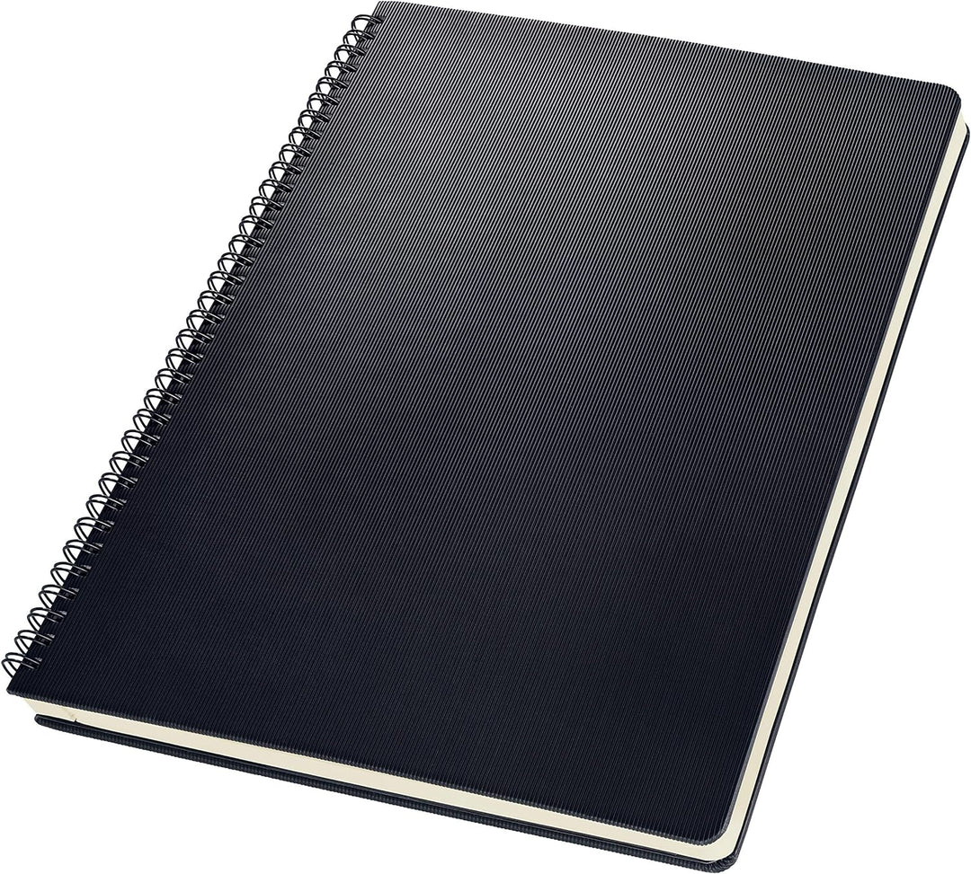 SIGEL CO820/3 Spiralblock A4, kariert, Hardcover, schwarz, 80 Blatt, 3er Pack, Conceptum ohne Regist