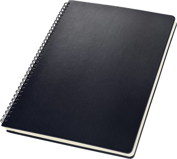 SIGEL CO820/3 Spiralblock A4, kariert, Hardcover, schwarz, 80 Blatt, 3er Pack, Conceptum ohne Regist
