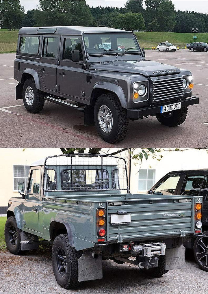NSLUMO 8 Stueck 73mm Geräucherte Linse Defender LED Licht Units Bernstein Anzeigeseitenlicht Hintere