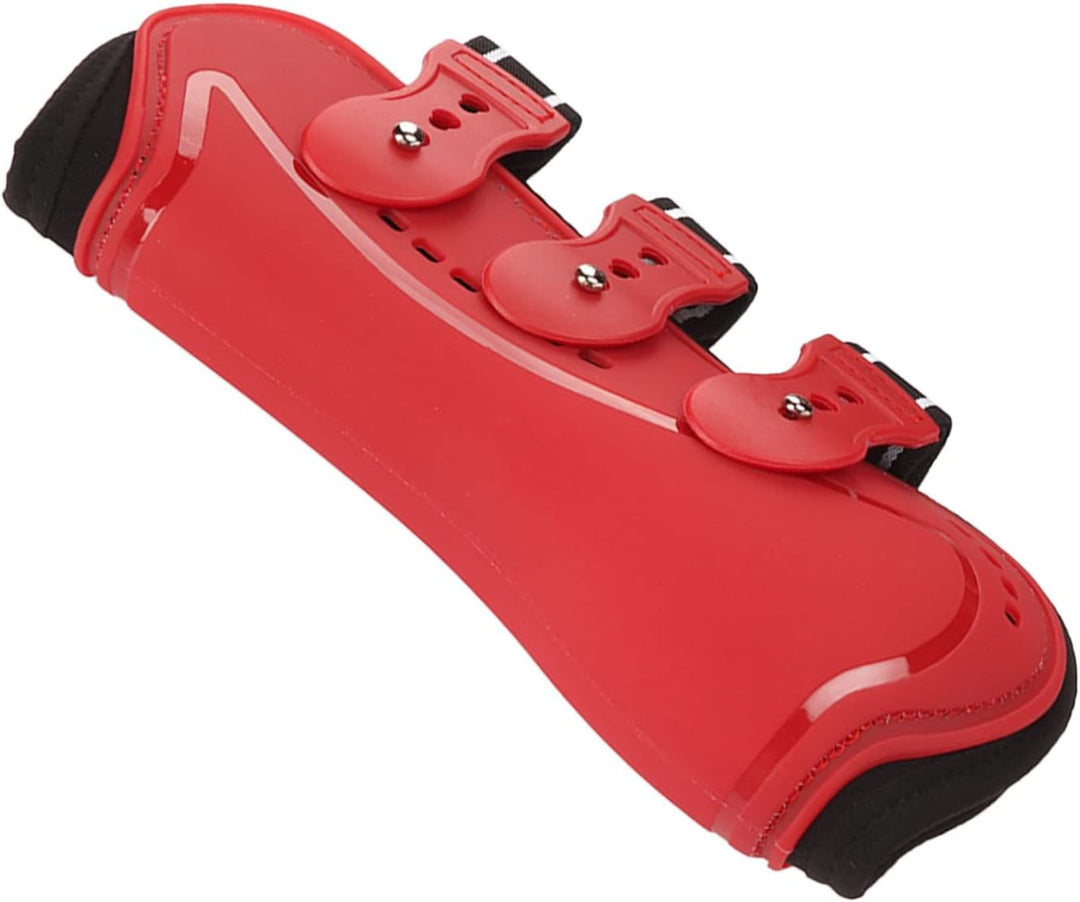 GLOGLOW Pferde-Hinterbein-Gamaschen, Verhindert Hitzestau Rote Streichkappen-Gamaschen für Pferdezub