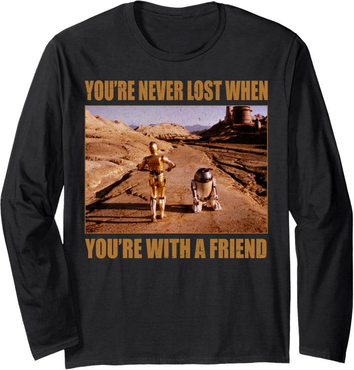 Star Wars Droid Friends Meme Langarmshirt