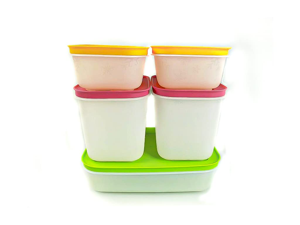 Tupperware Gefrier-Behälter 1,1L (2) +1,0L + 450ml (2) EIS-Kristall Eiskristall 38368