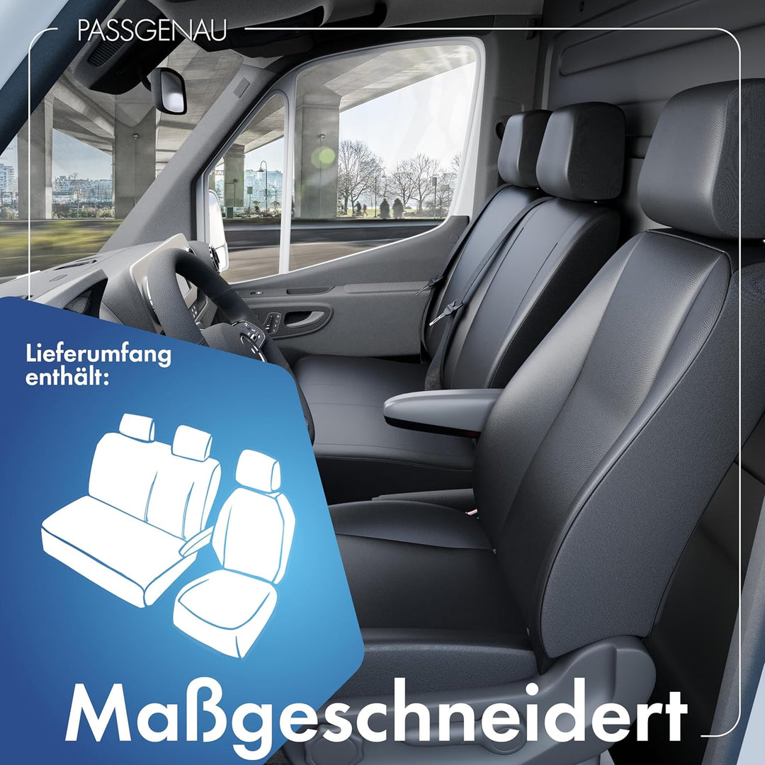 Walser Transporter Sitzbezüge Auto kompatibel mit Citroen Jumper II/Peugeot Boxer/FIAT Ducato, Einze