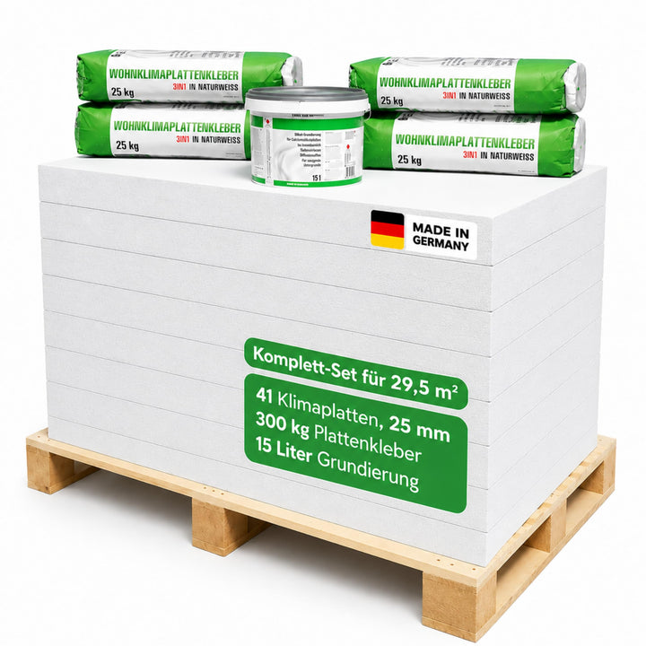 Klimaplatte 25mm Calciumsilikat Dämmplatte für innen | Kalziumsilikatplatten gegen Schimmel & Feucht