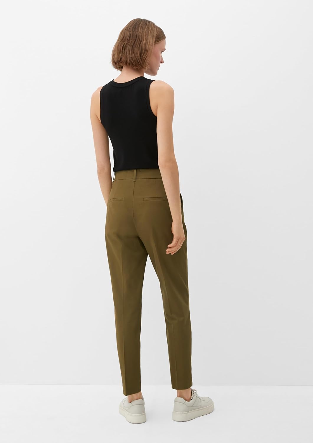 s.Oliver Damen Hosen 7/8, Regular Fit 40 Grün, 40 Grün