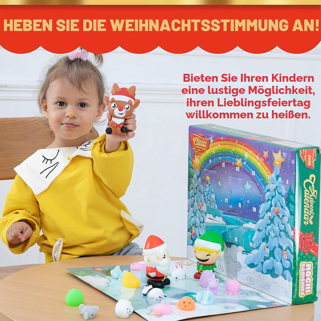JOYIN Adventskalender 2023 Kinder Weihnachten 24 Tage Countdown Weihnachtskalender Mit Mochi Tier Sq