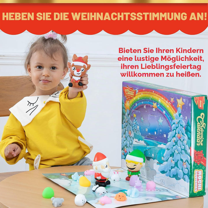 JOYIN Adventskalender 2023 Kinder Weihnachten 24 Tage Countdown Weihnachtskalender Mit Mochi Tier Sq