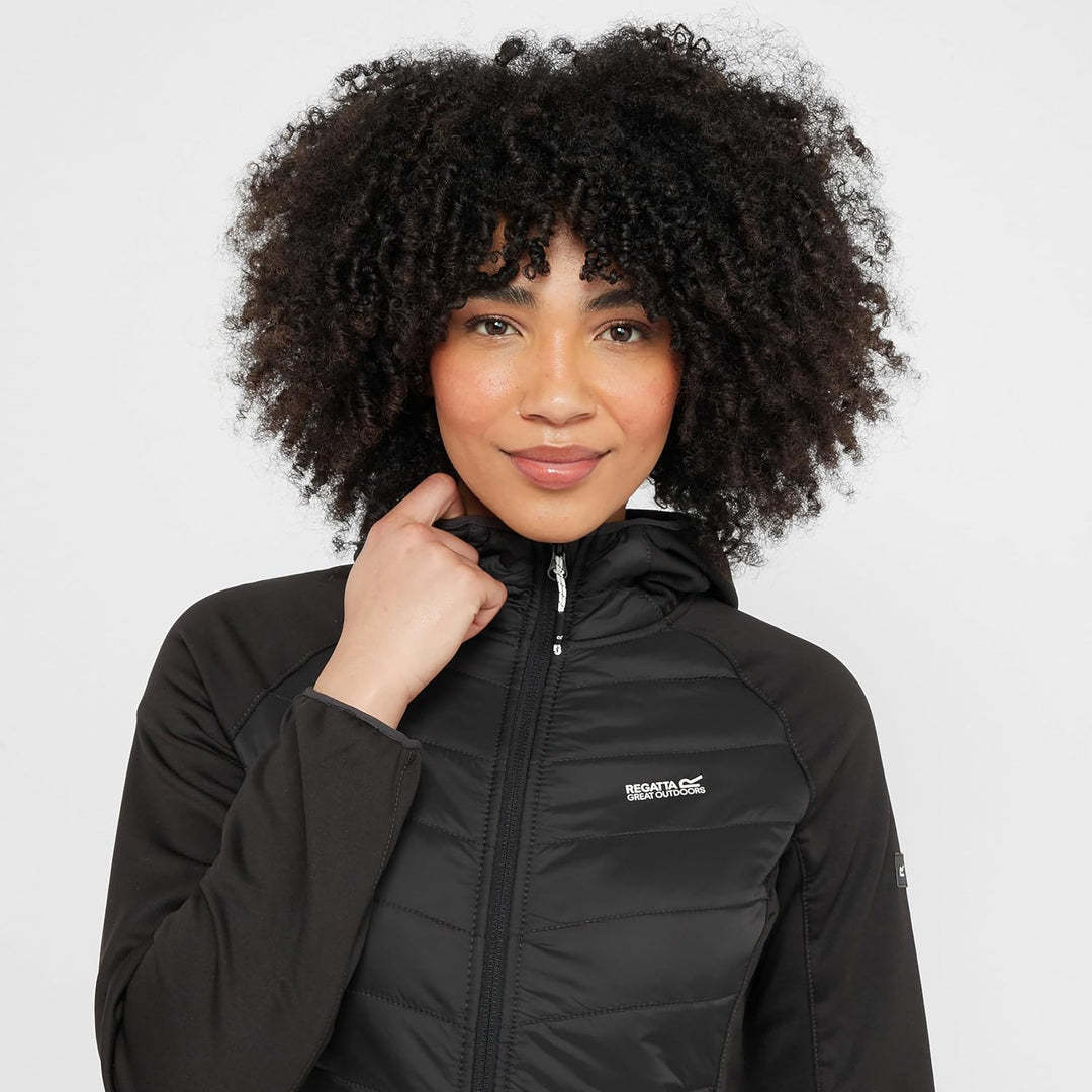 Regatta Damen Andreson VIII Hybrid Jacke leicht mit Kapuze RWN275 38 schwarz