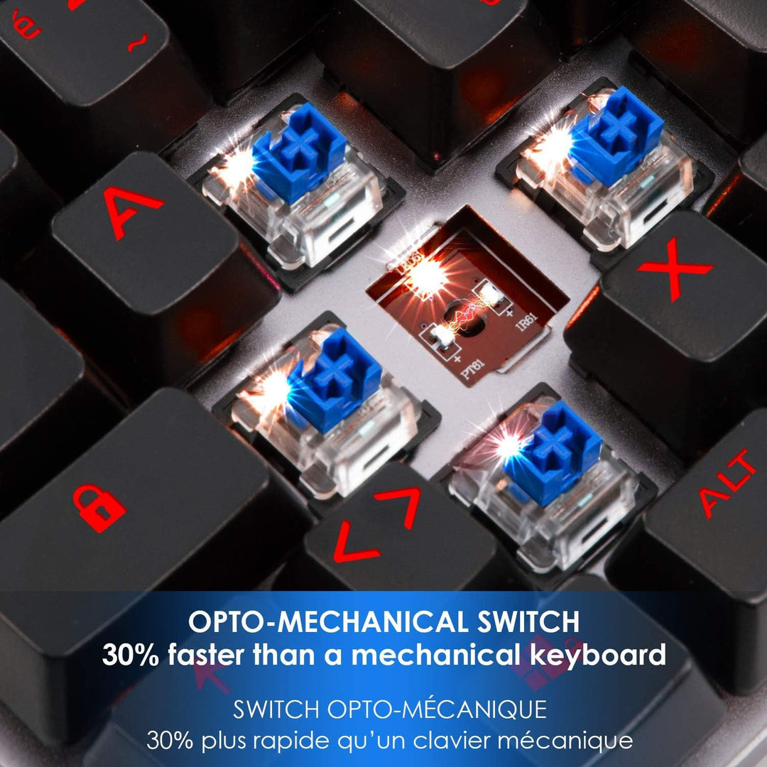 EMPIRE GAMING – STARDUST Gamer Tastatur – Opto-Mechanische Tasten – RGB LED-Hintergrundbeleuchtung –