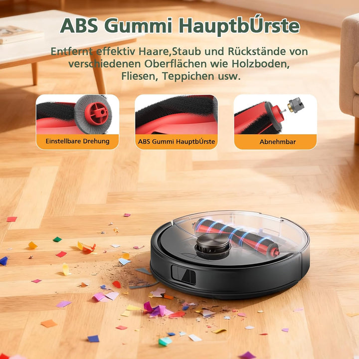 24 Stück Zubehör Ersatzteile für Roborock Q10 S5+/Q10 S5 Saugroboter, 2 Rollenbürste, 4 HEPA-Filter,