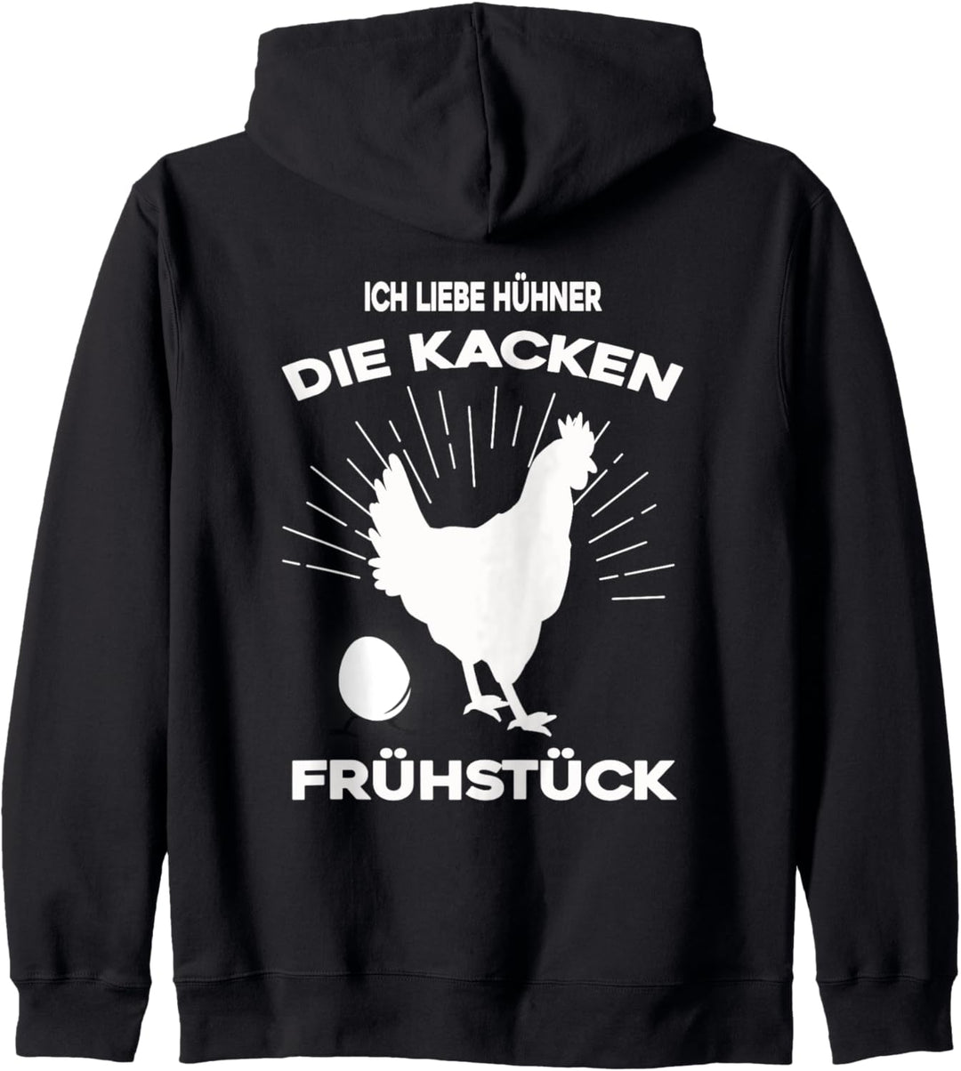 Bedrucktes Bauer Huhn Landwirt Dorf Spruch Kapuzenjacke