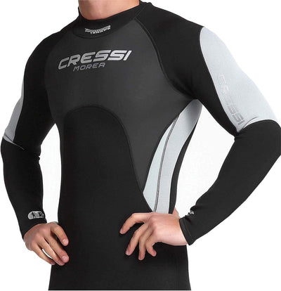 Cressi Morea Herren - Neoprenanzug 3mm für alle Wassersportarten XL/5 Schwarz/Silber/Silber, XL/5 Sc