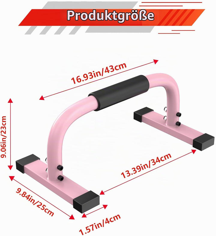 Parallettes Bars, Parallettes Liegestützgriffe Calisthenics, 300Kg/661lbs Push Up Stand Bars Equipme