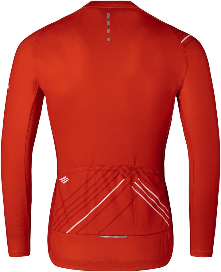 Santic Fahrradtrikot Herren Langarm Radtrikot Winter Fahrradshirt Herren Atmungsaktiv mit Taschen S