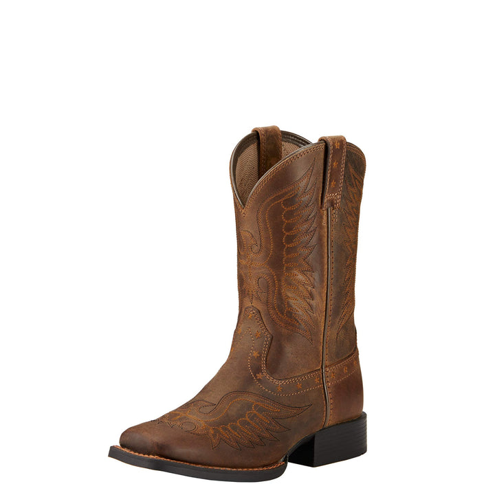 Ariat Kids' Honor Western Boot 28.5 EU Braun Used Optik, 28.5 EU Braun Used Optik