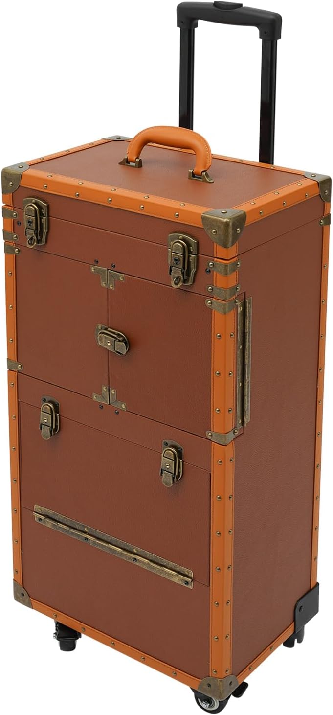 Kosmetikkoffer Gross, Kosmetikkoffer Trolley, Kosmetik Trolley Make up Koffer Schminkkoffer mit 360°