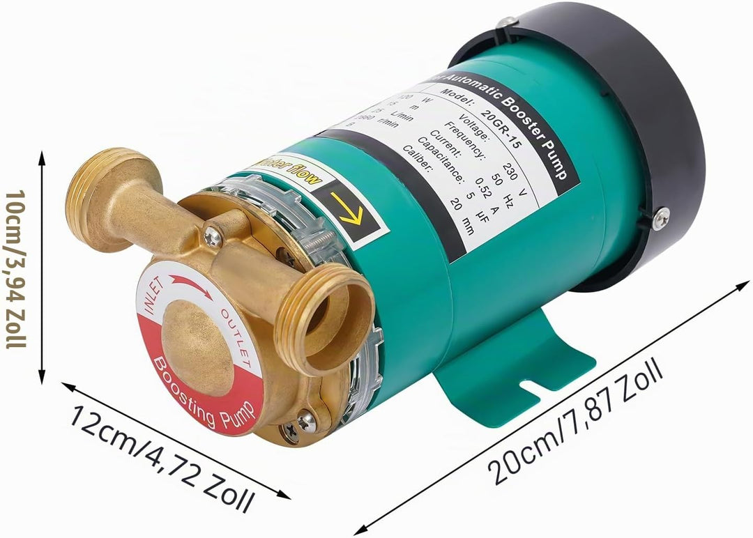 120W Pressure Booster Pump Home Garden Water Pump Shower Taps Booster Automatic On-Off Pressure Cont
