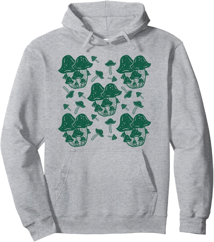 Grüner Pilzkern, Vintage-Stil, niedlicher Pilz Pullover Hoodie