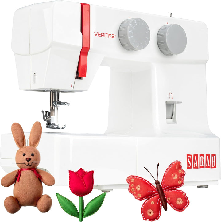 VERITAS Sarah - Mechanische Nähmaschine für Näh-Anfänger & Einsteiger mit 13 Stichprogrammen, Freiar