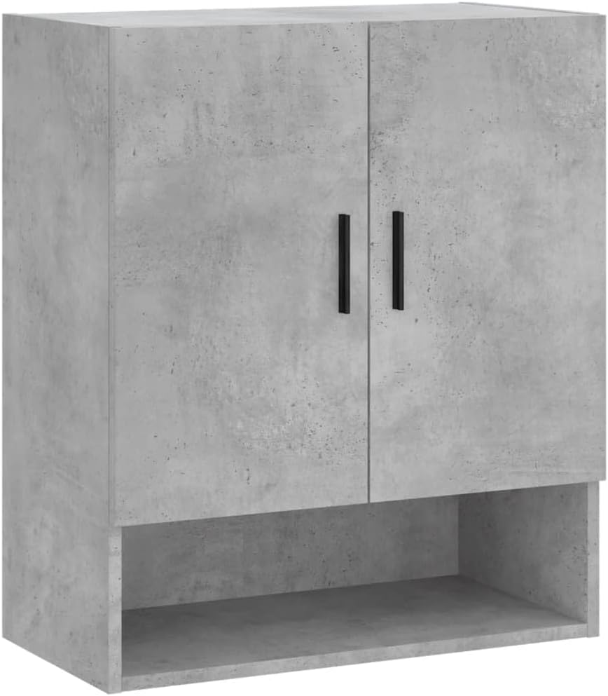 Wandschrank Betongrau 60x31x70 cm Holzwerkstoff Hängeschrank Badschrank Langlebiges Material Widerst