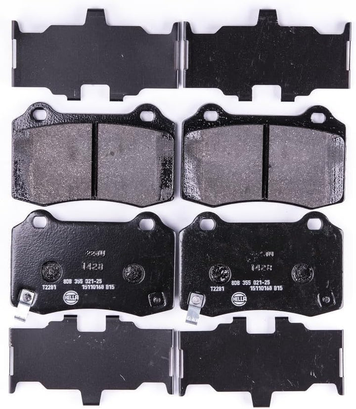 HELLA PAGID 8DB 355 021-251 Bremsbelagsatz - T2281 - Dicke/Stärke: 14.7mm - Bremssystem: Brembo - mi