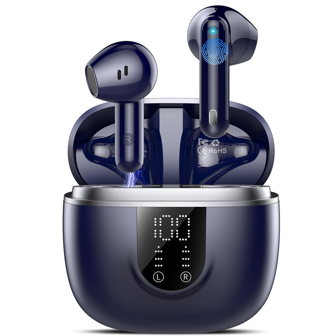 Bluetooth Kopfhörer, Kopfhörer Kabellos Bluetooth 5.4, Hi-Fi Sound in-Ear-Kopfhörer mit ENC Noise Ca