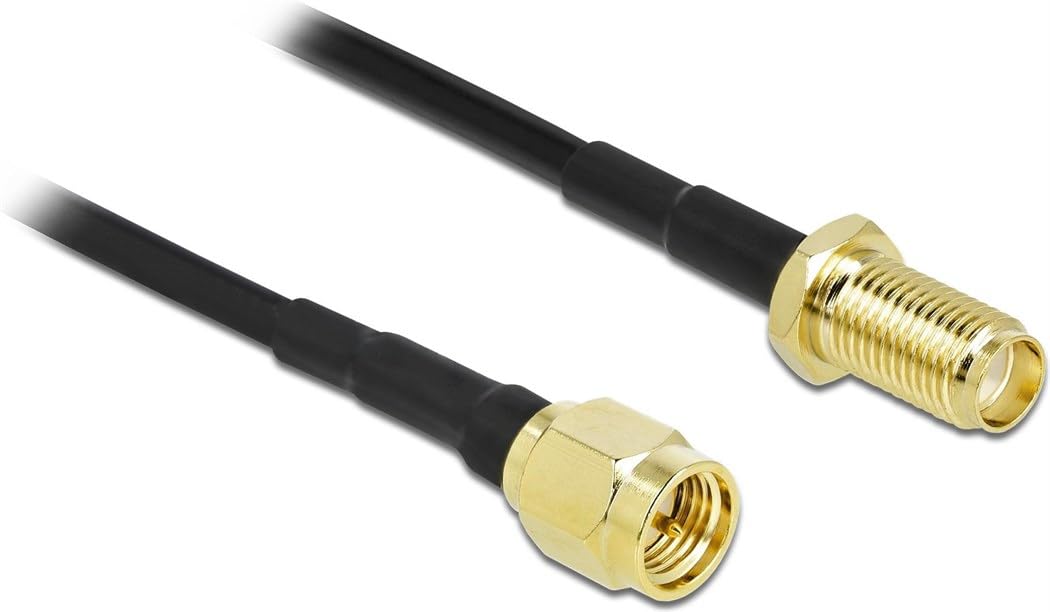 Delock Antennenkabel SMA Stecker zu SMA Buchse LMR/CFD100 5 m Low Loss