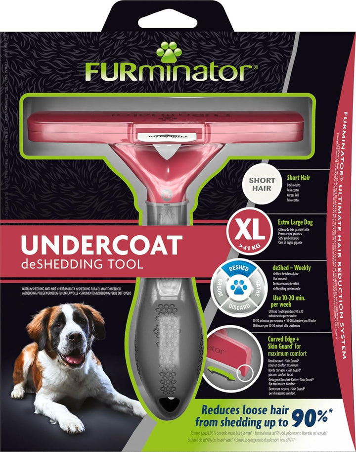 FURminator deShedding-Tool Hund Grösse XL Kurzhaar - Hundebürste für sehr grosse Hunde zur Entfernun