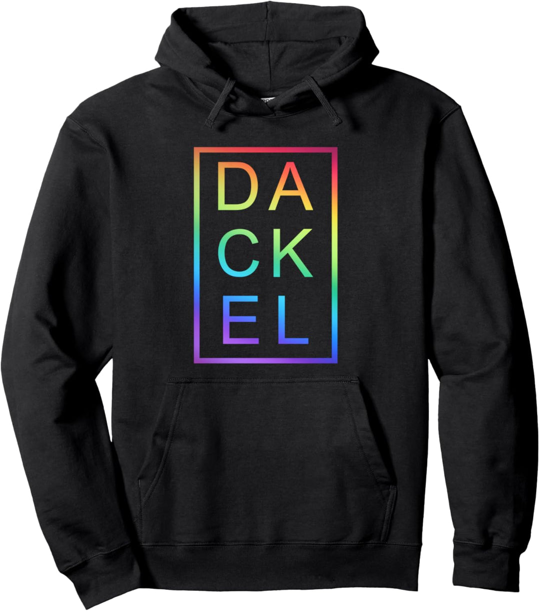 Bunte Schrift DACKEL Pullover Hoodie